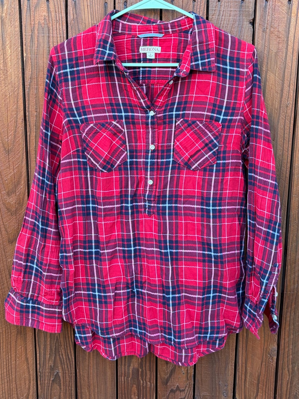 Blue and Red Flannel L